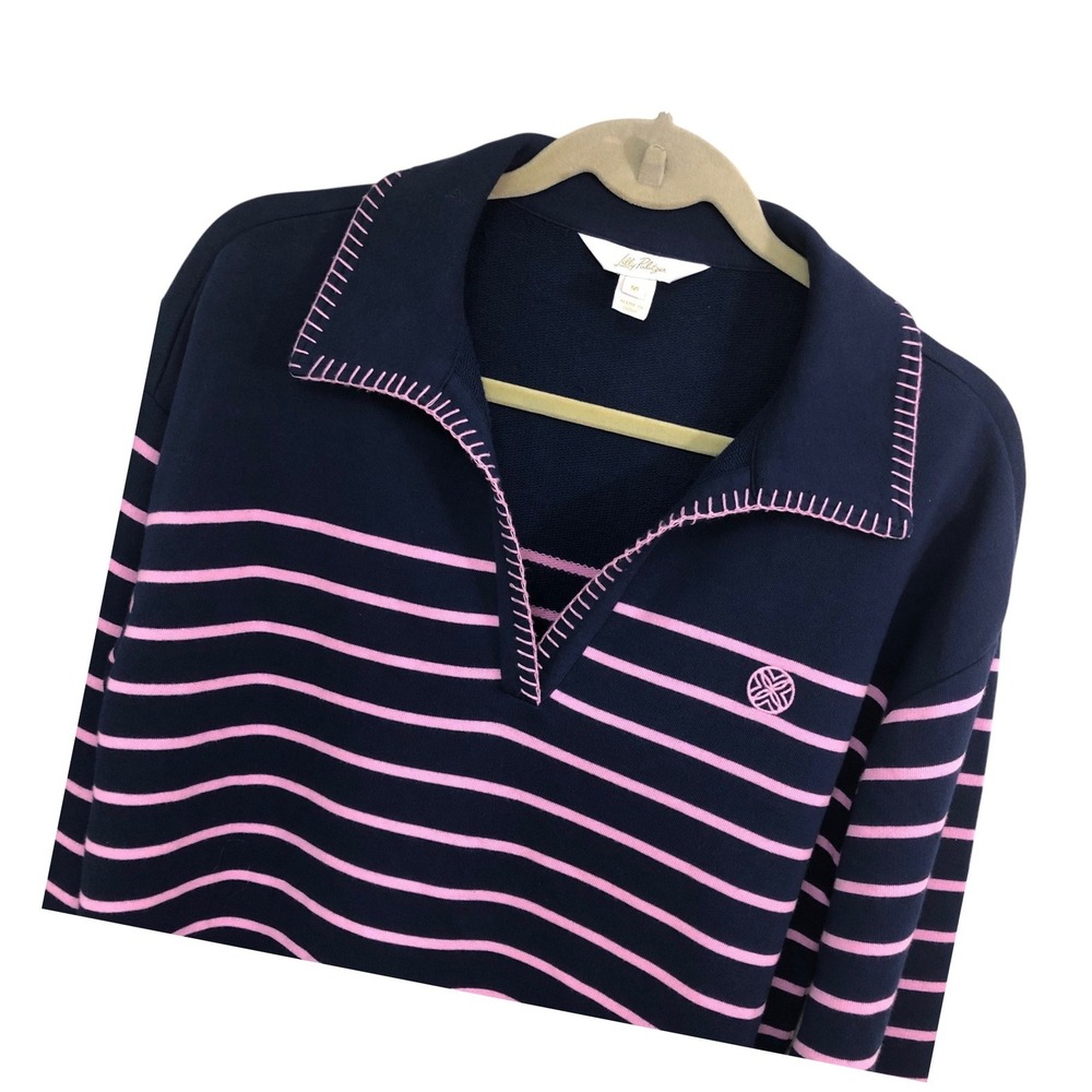 Lilly Pulitzer Corvaya Terry Pullover Club Lilly Limited Edition Preppy Size M